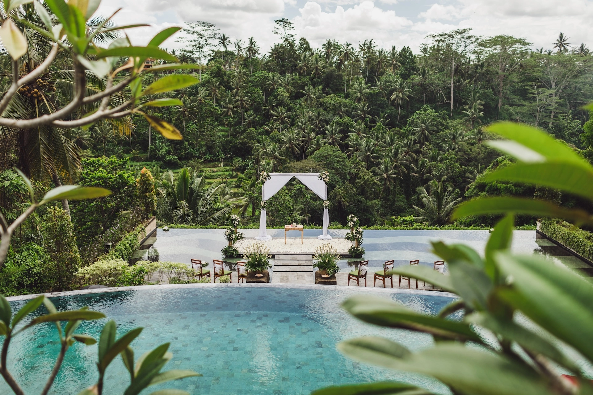 Bali Infinity Pool Wedding Ubud Jungle